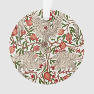 Walter Crane White Cockatoo Red Pomegranate Art Ornament