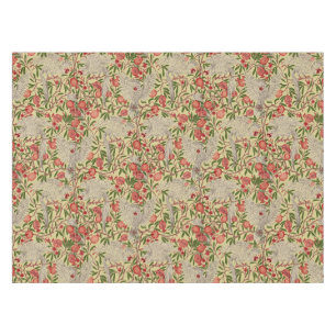 Walter Crane White Cockatoo Red Pomegranate Art Tablecloth