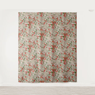 Walter Crane White Cockatoo Red Pomegranate Art Tapestry