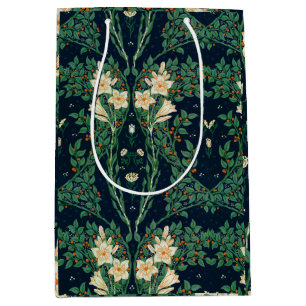 Walter Crane White Lily-Blue Back Shower Curtain Medium Gift Bag