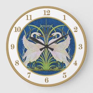 Walter Crane's Art Nouveau Twin Swans Clock