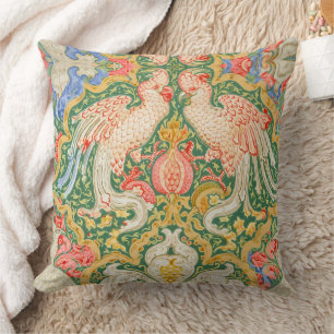 Walter Crane's Cockatoo Garden Throw Pillow