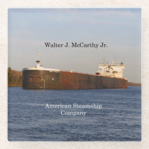 Walter J. McCarthy Jr. glass coaster