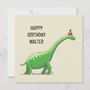 Walter la carte d'anniversaire de Dinosaur