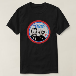 Walter Mondale Geraldine Ferrero vintage election  T-Shirt