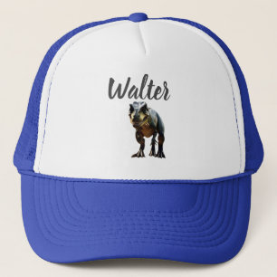 Walter Name With T Rex Dinosaur, Trucker Hat