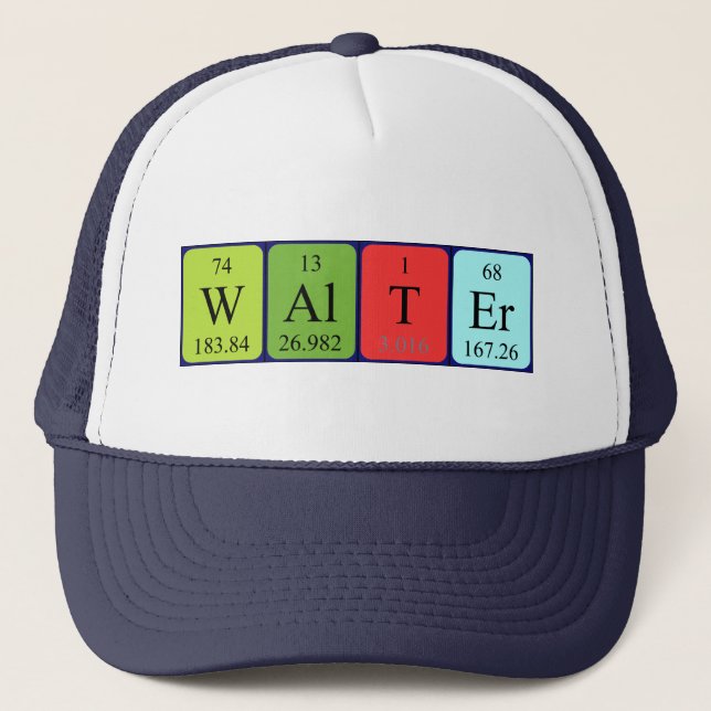 Walter periodic table name hat (Front)