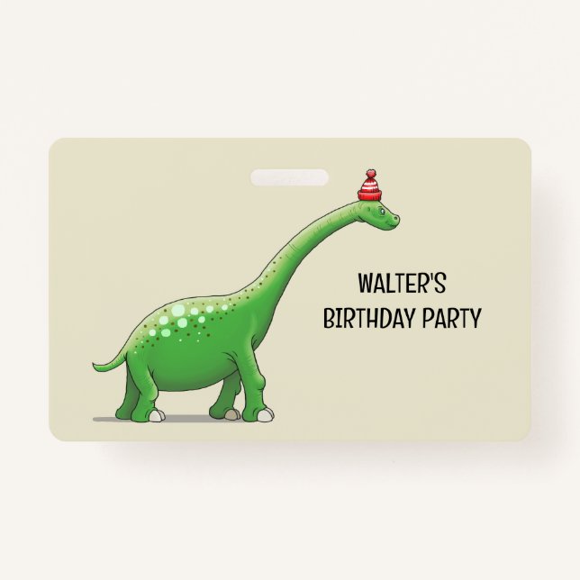 Walter the Dinosaur Badge (Front)