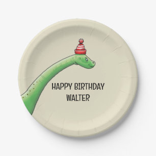 Walter the Dinosaur Paper Plate