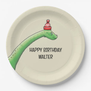 Walter the Dinosaur Paper Plate