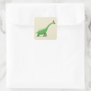 Walter the Dinosaur Square Sticker