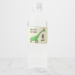 Walter the Dinosaur Water Bottle Label