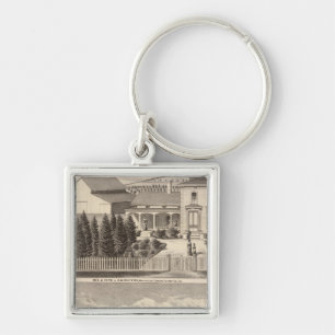 Walters, Crowell residences, farm Keychain