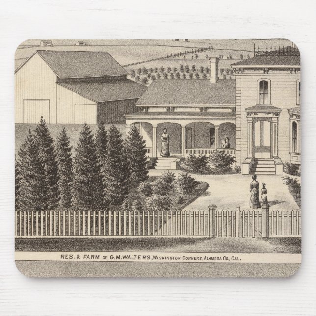 Walters, Crowell residences, farm Mouse Pad (Front)