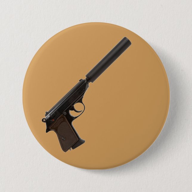Walther PPK semi-automatic 3 Inch Round Button (Front)