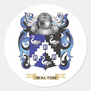 Walton Family Crest (Coat of Arms) Classic Round Sticker