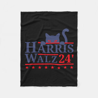 Waltz 2024 Cat Election Kamala Harris Tim Walz 202 Fleece Blanket