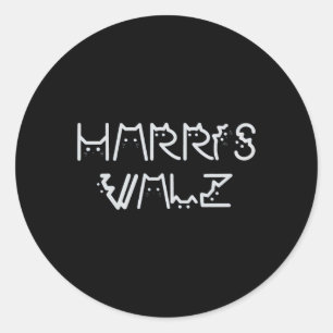 Waltz 2024 Election Funny Cat Kamala Harris Tim Wa Classic Round Sticker