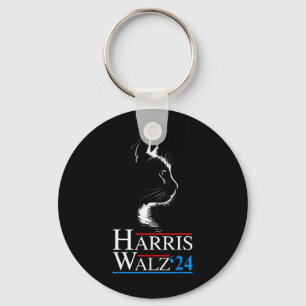 Waltz 2024 Election Funny Cat Kamala Harris Tim WA Keychain