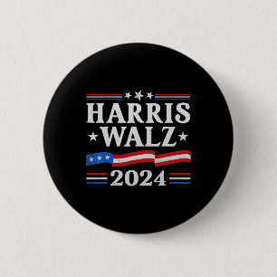 Waltz 2024 Election Kamala Harris Tim Waltz 2024 2 Inch Round Button