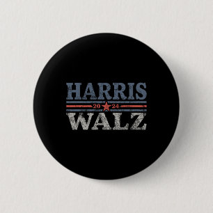 Waltz 2024 Election Kamala Harris Tim Waltz 2024 4 2 Inch Round Button