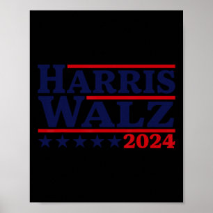 Waltz 2024 Election Kamala Harris Tim Waltz 2024 4 Poster