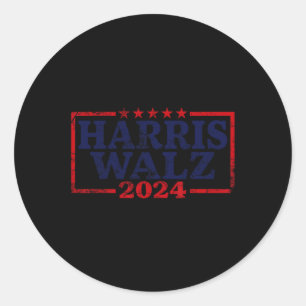 Waltz 2024 Election Kamala Harris Tim Waltz 2024 5 Classic Round Sticker