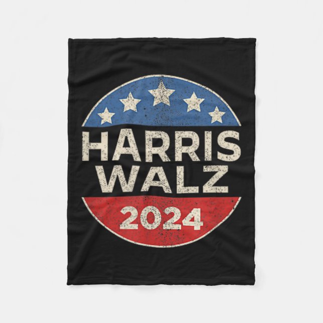 Waltz 2024 Election Kamala Harris Tim Waltz 2024 5 Fleece Blanket (Front)