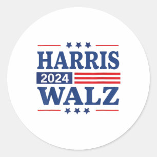 Waltz-2024 Election Kamala Harris Tim Waltz-24  Classic Round Sticker