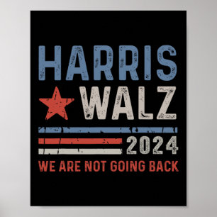 Waltz 2024 Election Kamala Harris Tim Waltz Vintag Poster