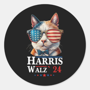 Waltz 2024 Election Shirt Cat Ladies Kamala Harris Classic Round Sticker