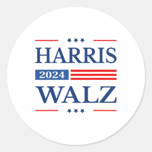 Waltz 2024 Kamala Harris 2024 Tim Waltz 2024 Usa F Classic Round Sticker