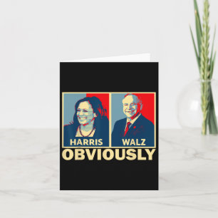 Waltz 2024 Obviously Tim Walz Kamala Harris 2024 Card