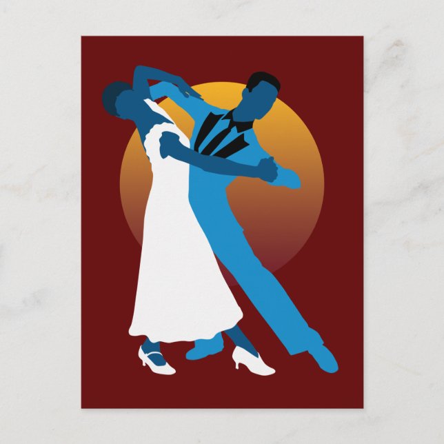 Waltz Dancing Lovers Postcard (Front)