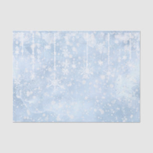 Waltz of the Snowflakes Light Blue Snow Tissue Paper