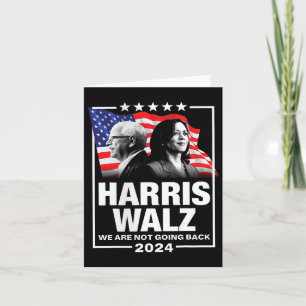 Waltz We Are Not Going Back Kamala Harris 2024 1 Card