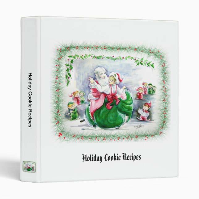 Waltzing Santa & Mrs. Claus Avery Binder (Front/Spine)