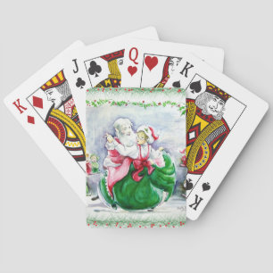 Waltzing Santa & Mrs.Claus(enlarged)Playing Cards