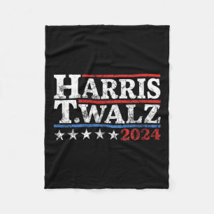 Walz 2024 Election Kamala Harris Tim Waltz 2024 24 Fleece Blanket