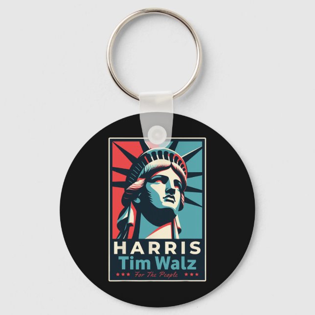 Walz 2024 Kamala Harris 2024 Tim Walz 2024 Usa  Keychain (Front)