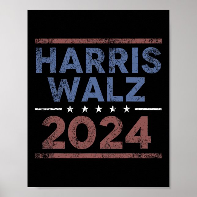 Walz 2024 - Kamala Harris Tim Walz 1  Poster (Front)