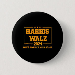 Walz 2024 Make America Kind Again Harris Waltz Quo 2 Inch Round Button
