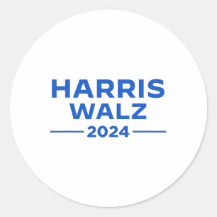 Walz 2024 President American Flag Kamala Harris  Classic Round Sticker