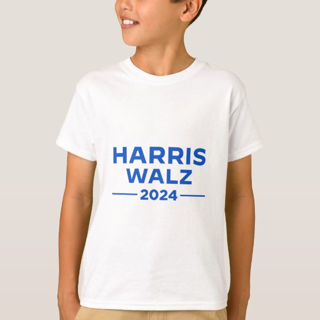 Walz 2024 President American Flag Kamala Harris  T-Shirt (Front)