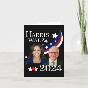 Walz 2024 Presidential Election Campaign Kamala  Card
