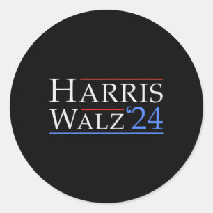 Walz 2024 Save Democracy 2024 Election Funny Harri Classic Round Sticker