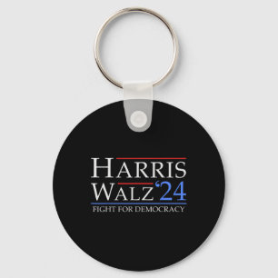 Walz 2024 Save Democracy 2024 Election Funny Harri Keychain