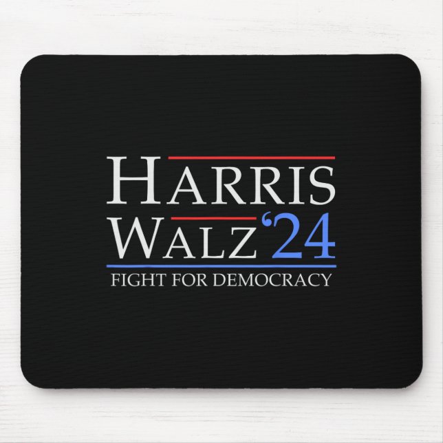 Walz 2024 Save Democracy 2024 Election Funny Harri Mouse Pad (Front)