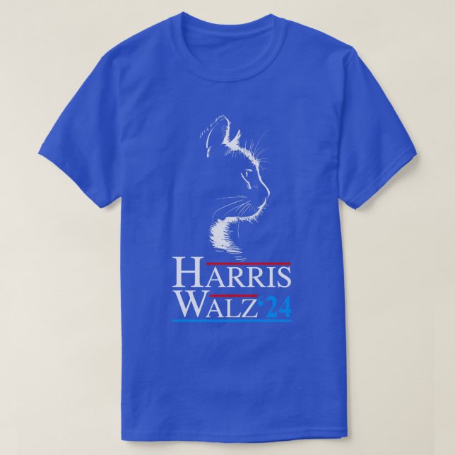 Walz 2024 VP Vice Funny Cat for Kamala  2024 Elect T-Shirt (Design Front)