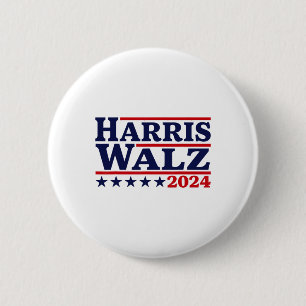 Walz 24 Election Kamala Harris Tim Waltz 24 4 2 Inch Round Button